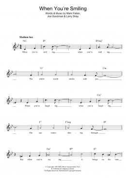 page one of When You're Smiling (The Whole World Smiles With You) (Lead Sheet / Fake Book)