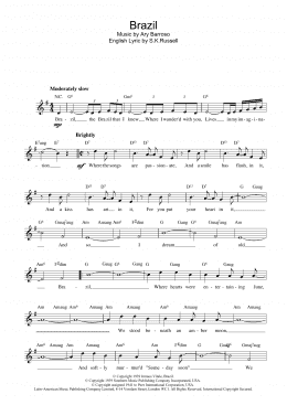 page one of Brazil (Lead Sheet / Fake Book)