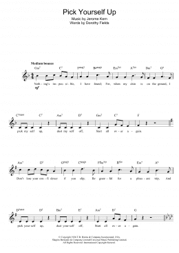 page one of Pick Yourself Up (Lead Sheet / Fake Book)