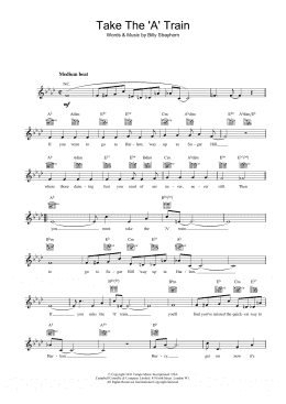 page one of Take The 'A' Train (Lead Sheet / Fake Book)