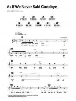 page one of As If We Never Said Goodbye (from Sunset Boulevard) (Piano Chords/Lyrics)