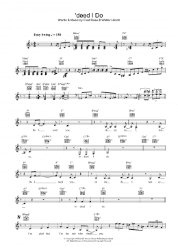 page one of 'deed I Do (Lead Sheet / Fake Book)