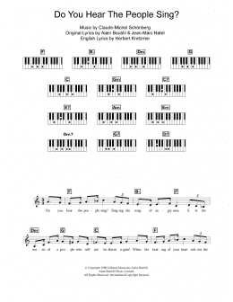 page one of Do You Hear The People Sing? (from Les Miserables) (Piano Chords/Lyrics)