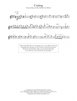 page one of Crying (Flute Solo)