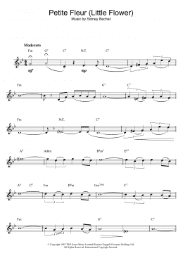 page one of Petite Fleur (Little Flower) (Clarinet Solo)
