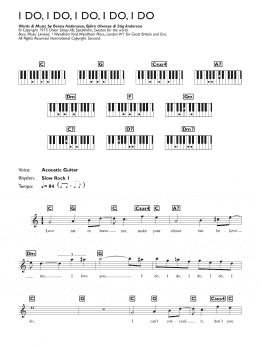page one of I Do, I Do, I Do, I Do, I Do (Piano Chords/Lyrics)