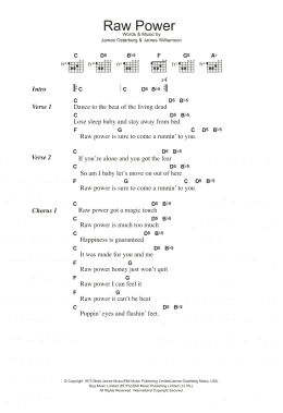 page one of Raw Power (Guitar Chords/Lyrics)