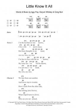 page one of Little Know It All (Guitar Chords/Lyrics)
