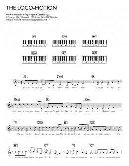 page one of The Loco-Motion (Piano Chords/Lyrics)