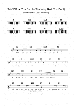 page one of 'Tain't What You Do (It's The Way That Cha Do It) (Piano Chords/Lyrics)