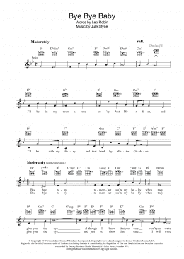 page one of Bye Bye Baby (Lead Sheet / Fake Book)