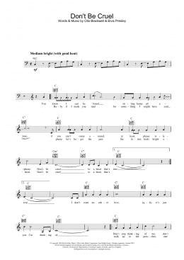 page one of Don't Be Cruel (Lead Sheet / Fake Book)