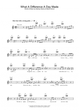 page one of What A Difference A Day Made (Lead Sheet / Fake Book)