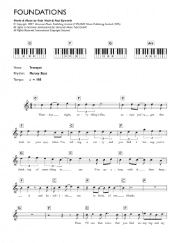 page one of Foundations (Piano Chords/Lyrics)