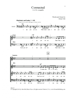 page one of Connected (SATB Choir)
