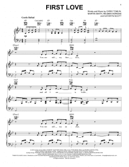 page one of First Love (Piano, Vocal & Guitar Chords (Right-Hand Melody))