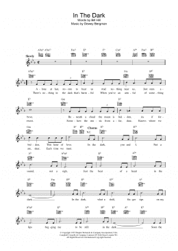 page one of In The Dark (Lead Sheet / Fake Book)
