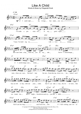 page one of Like A Child (Lead Sheet / Fake Book)