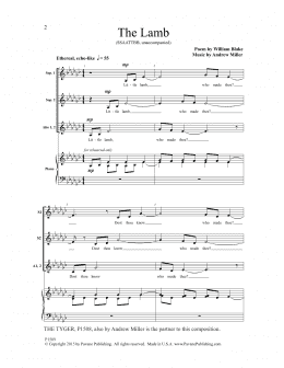 page one of The Lamb (SSAATTBB Choir)