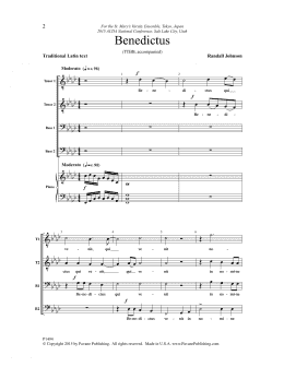 page one of Benedictus (TTBB Choir)