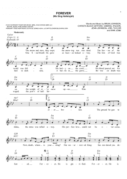 page one of Forever (We Sing Hallelujah) (Lead Sheet / Fake Book)