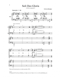 page one of Soli Deo Gloria (SATB Choir)