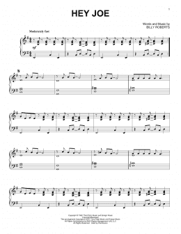 page one of Hey Joe [Jazz version] (Piano Solo)