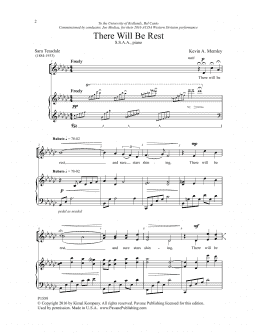 page one of There Will Be Rest (SSAA Choir)