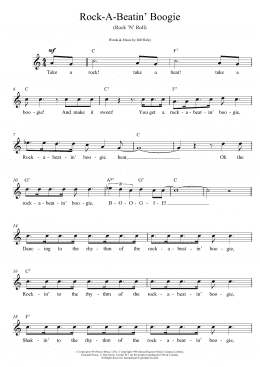 page one of Rock A Beatin Boogie (Lead Sheet / Fake Book)