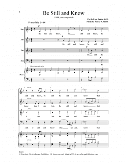 page one of Be Still and Know (SATB Choir)