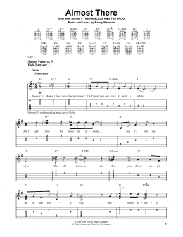page one of Almost There (from The Princess and the Frog) (Easy Guitar Tab)