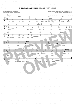 page one of There's Something About That Name (Lead Sheet / Fake Book)