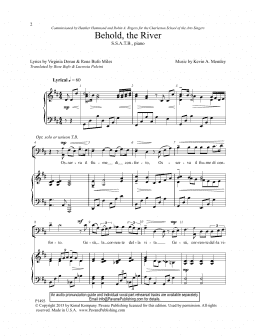 page one of Behold the River (SSATB Choir)