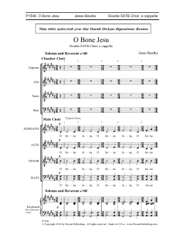 page one of O Bone Jesu (SATB Choir)
