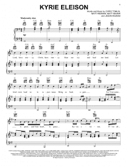 page one of Kyrie Eleison (Piano, Vocal & Guitar Chords (Right-Hand Melody))