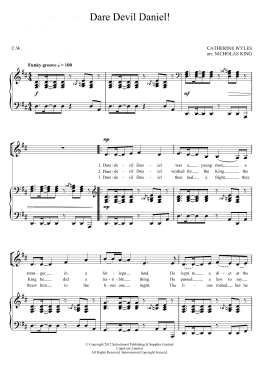 page one of Dare Devil Daniel! (Piano, Vocal & Guitar Chords)