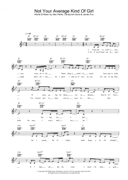 page one of Not Your Average Kind Of Girl (Lead Sheet / Fake Book)