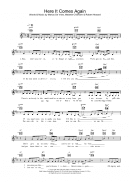page one of Here It Comes Again (Lead Sheet / Fake Book)