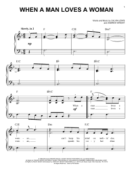 page one of When A Man Loves A Woman (Very Easy Piano)