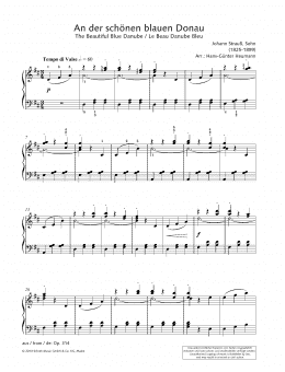 page one of The Beautiful Blue Danube (Piano Solo)