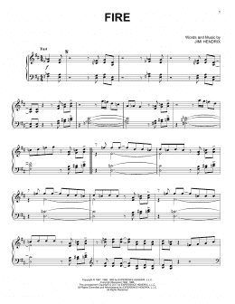 page one of Fire [Jazz version] (Piano Solo)