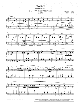 page one of Waltz in A minor (Piano Solo)