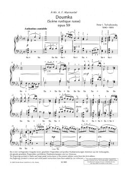 page one of Doumka (Piano Solo)