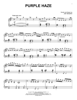 page one of Purple Haze [Jazz version] (Piano Solo)