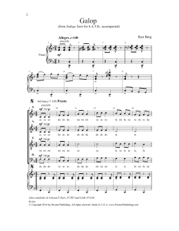 page one of Galop (SATB Choir)