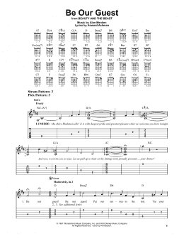 page one of Be Our Guest (from Beauty And The Beast) (Easy Guitar Tab)