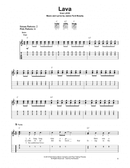 page one of Lava (from Lava) (Easy Guitar Tab)