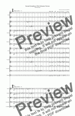 page one of Symphony No. 2, Movement 1 (Film Orchestra Version)