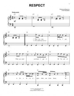 page one of Respect (Very Easy Piano)