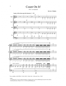 page one of Count On It (SSA Choir)